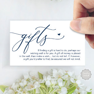 A note on gifts, Honeymoon Money Cash Fund Enclosure Card