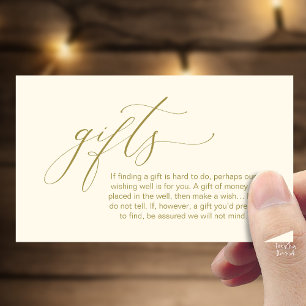 A Note On Gifts, Honeymoon Wish Wishing Well, Fund Enclosure Card