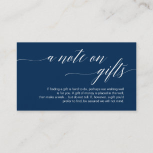 A note on gifts, Modern Classy Script Enclosure Card