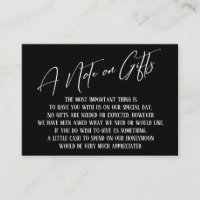 A Note on Gifts Modern Handwriting Black & White