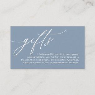 A Note On Gifts, Modern Romantic Elegant Wedding Enclosure Card