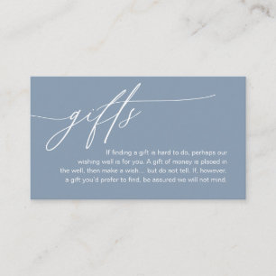 A Note On Gifts, Modern Romantic Elegant Wedding Enclosure Card