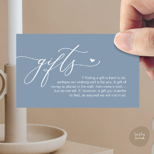 A note on gifts, Modern Romantic Wedding Enclosure Card