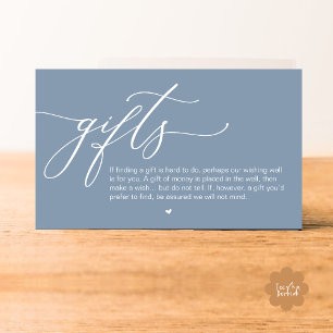 A note on gifts, Modern Romantic Wedding Enclosure Card