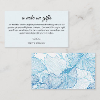 A Note On Gifts Wedding Enclosure Card