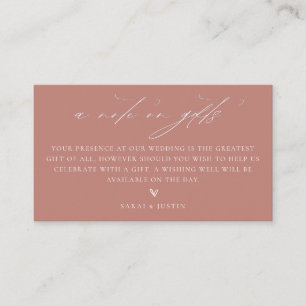 A Note On Gifts Wedding Enclosure Card