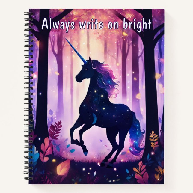 A notebook - with Unicorn design  (Front)