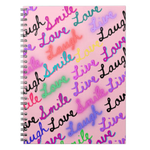 A notebook with vibrant design.