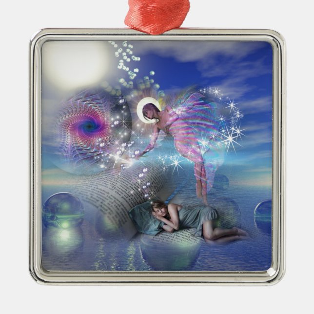 A novel can be a portal into parallel realities metal ornament (Front)