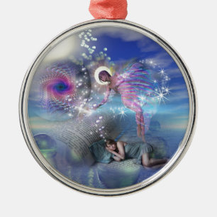 A novel can be a portal into parallel realities metal ornament