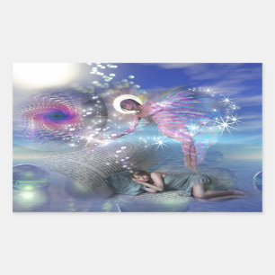 A novel can be a portal into parallel realities rectangular sticker