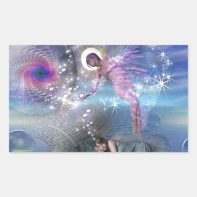 A novel can be a portal into parallel realities rectangular sticker (Front)