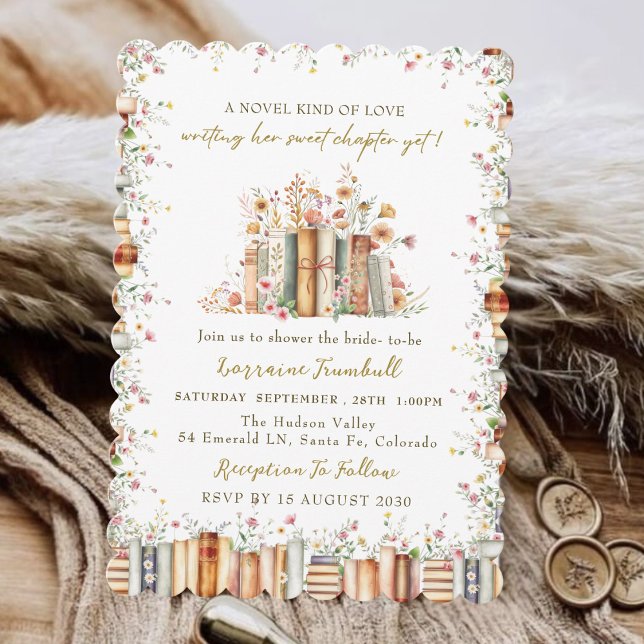 A Novel Kind of Love - Book Story Bridal Shower Invitation (Creator Uploaded)