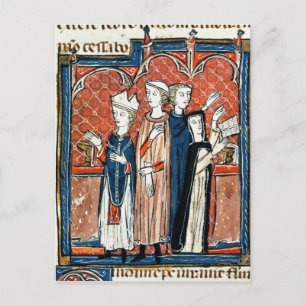 A nun taking her vows and mass postcard