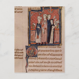 A nun taking her vows and mass postcard