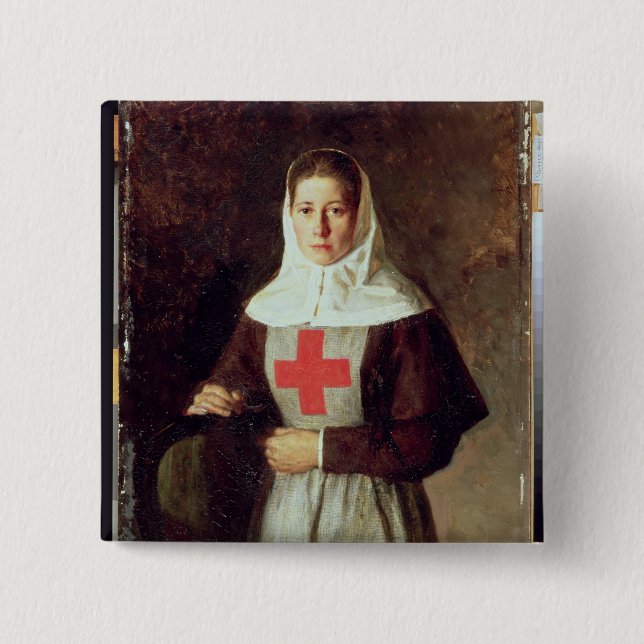 A Nurse, 1886 15 Cm Square Badge (Front)