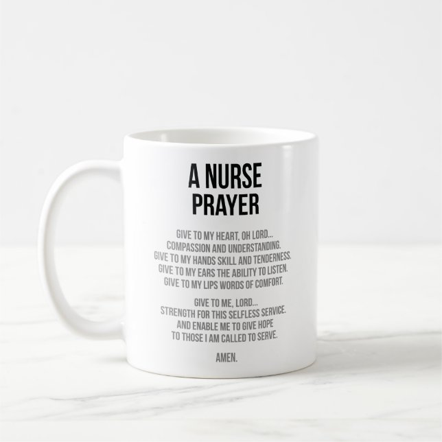 A Nurse Prayer Coffee Mug (Left)