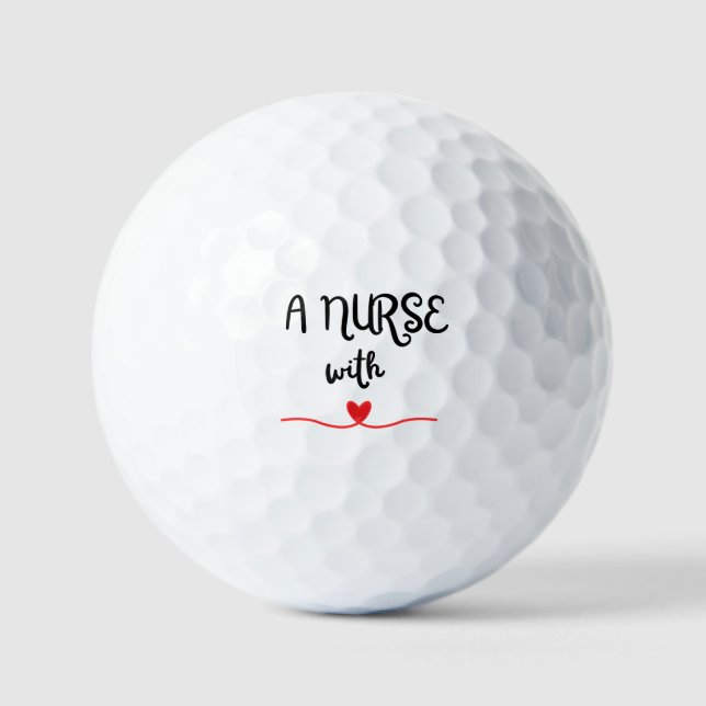 A Nurse with Heart Golf Balls (Front)