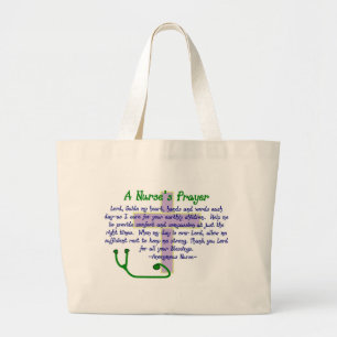 A NURSES PRAYER LARGE TOTE BAG