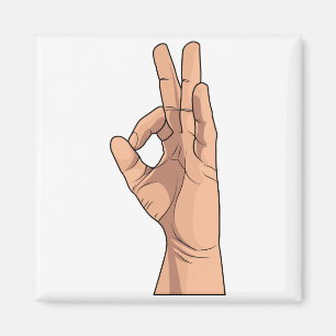 A OK ~ Hand Sign and Gestures a-ok Magnet