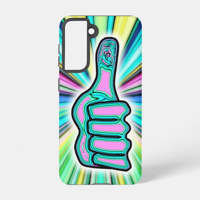 A-Ok psychedelic thumbs up! Samsung Galaxy S21 Case (Back)