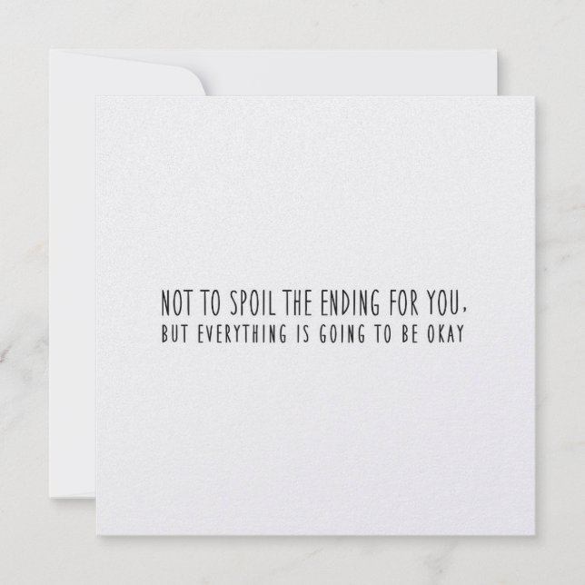 A OKAY 5.25 x 5.25 card (Front)