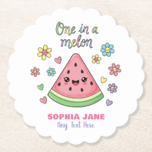 A One in a Melon Celebration Paper Coaster