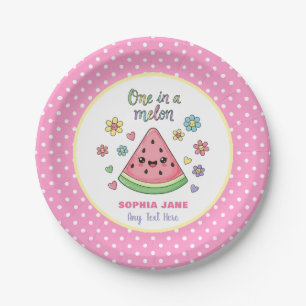 A One in a Melon Celebration Paper Napkin Plate