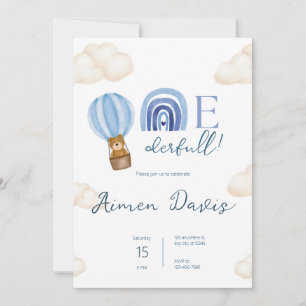 A Onederfull! 1st birthday Invitation