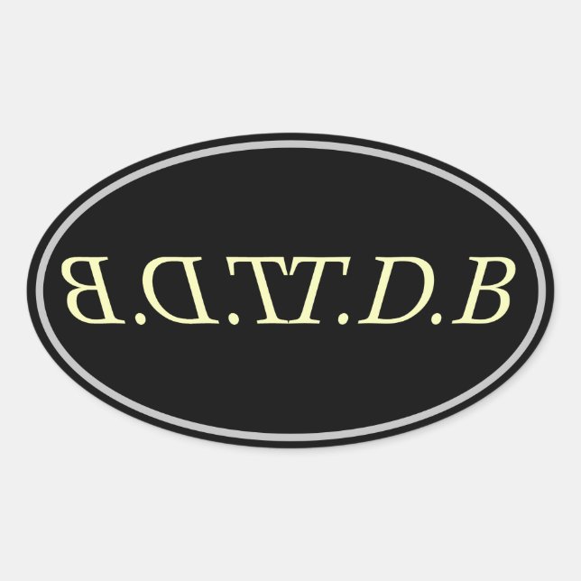 a oval sticker (Front)