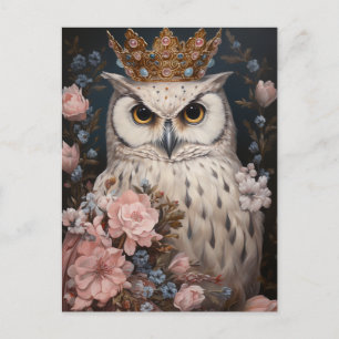 A Owl With a Crown Postcard