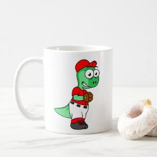 A Pachycephalosaurus Baseball Pitcher. Coffee Mug