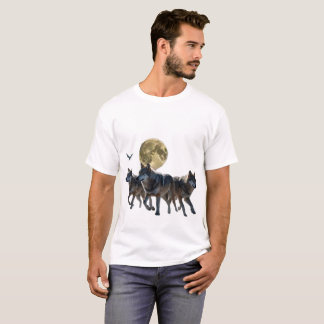 A pack of wolves with wings and glowing runes T-Shirt