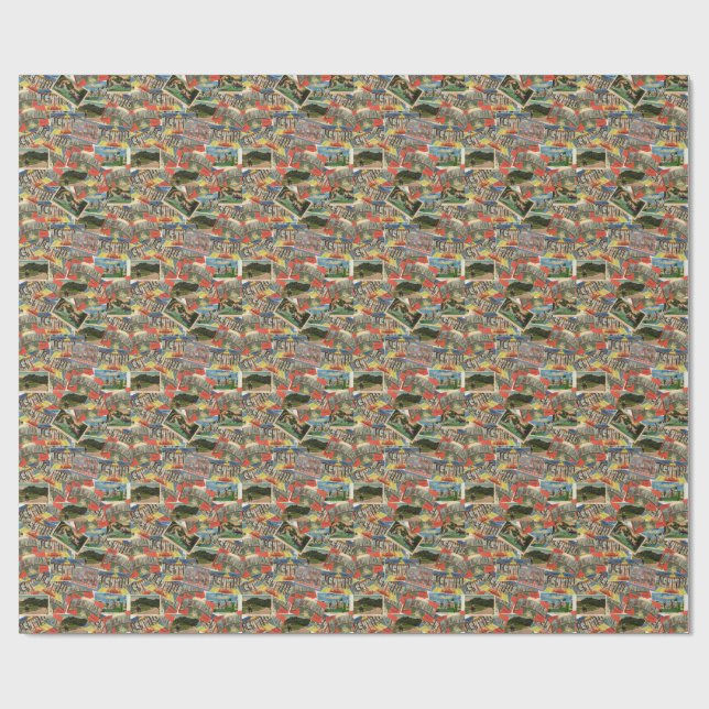 A PACKAGE OF JOY NEEDS A POSTCARD WRAPPER!  WRAPPING PAPER (Flat)