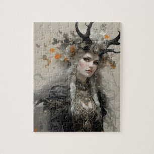 A Pagan Goddess With Antlers Jigsaw Puzzle