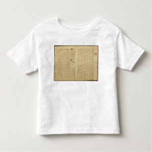 A page from the Codex Leicester, 1508-12 Toddler T-Shirt
