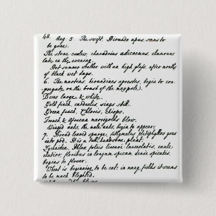 A page from the diary of Rev. James Woodforde 15 Cm Square Badge