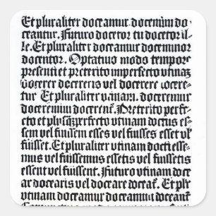 A page of the 'Grammaire Latine' Square Sticker