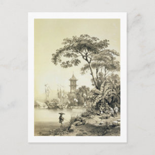 A Pagoda on the Macao-Canton Canal, plate 21 from Postcard
