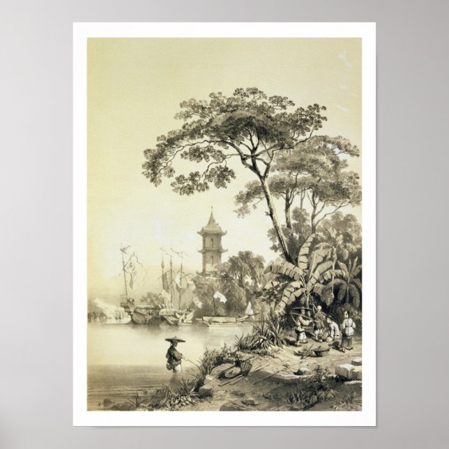 A Pagoda on the Macao-Canton Canal, plate 21 from Poster (Front)