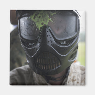 A paintball round magnet