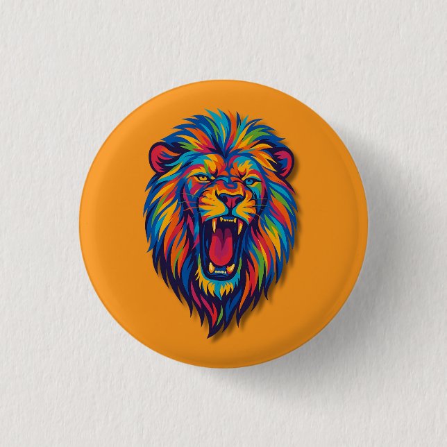 A PAINTED LION button (Front)