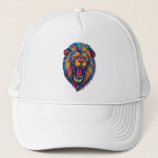 A PAINTED LIONT rucker Hat