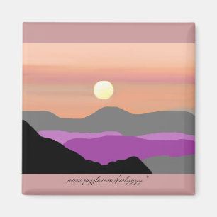 A Painted Sunset Magnet