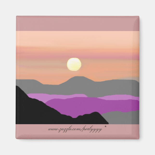 A Painted Sunset Magnet (Front)