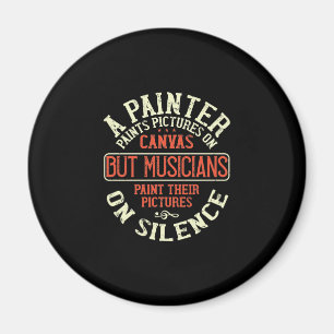 A Painter Paints Pictures On Canvas. Magnet