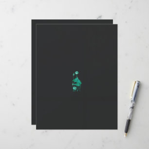 a painting of a flower and a fish on a black backg