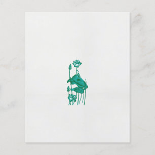 a painting of a flower and a fish on a black backg flyer