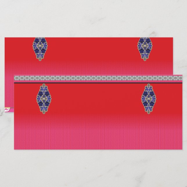 a painting of a woman in a pink dress menu (Front/Back)