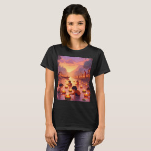 a painting of children playing in the water with T-Shirt